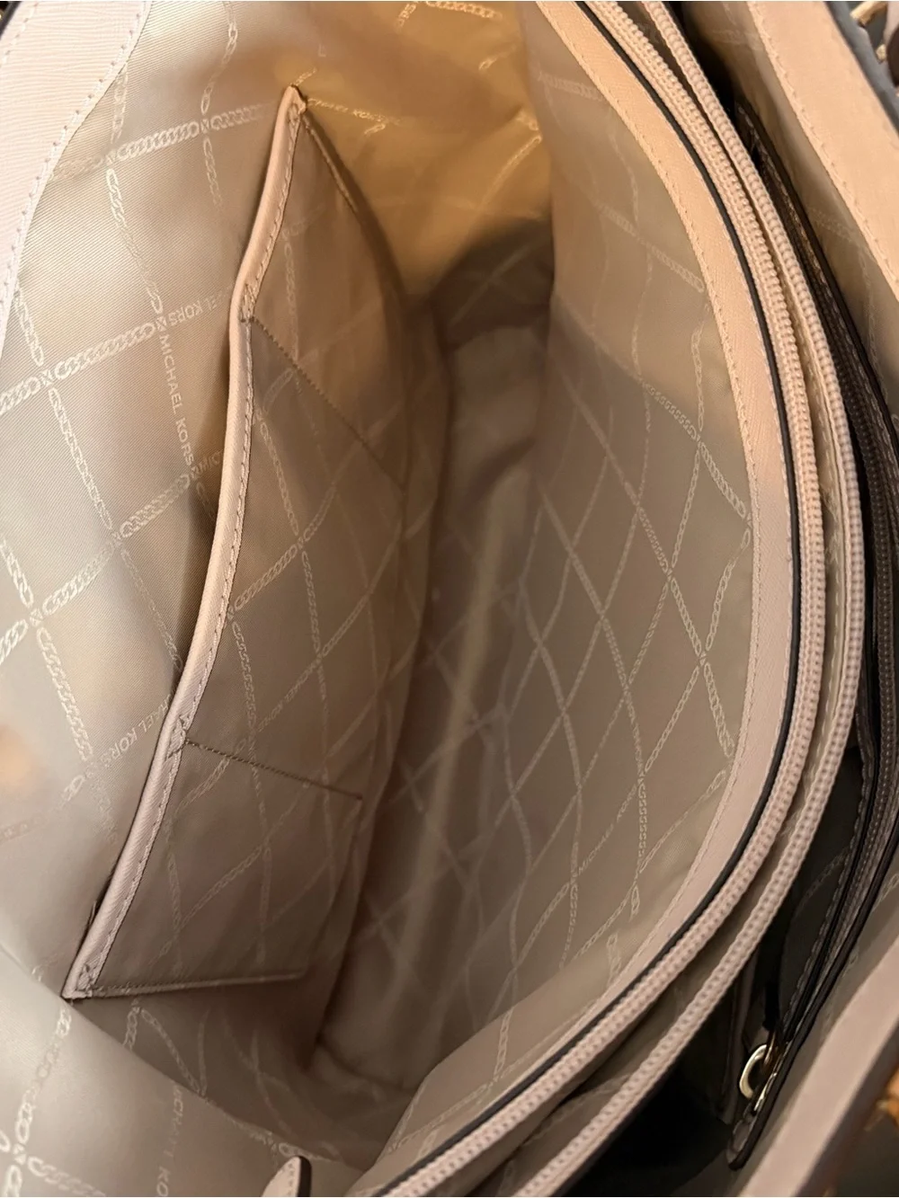 Michael Kors Blush Perforated MK Logo Tote - Picture 3 of 5